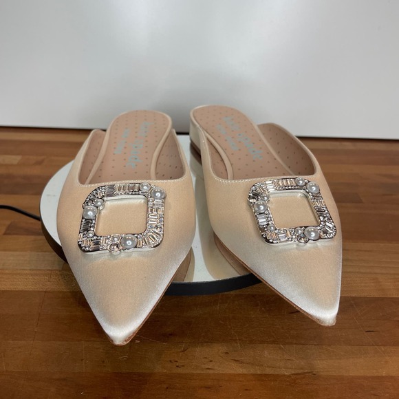 Kate Spade New York Women's Buckle up Slide Mule Flats - Ivory Bridal 8 - Picture 3 of 13